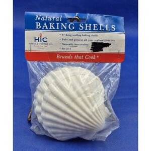 4" King Scallop Natural Baking Shells Set of 4 NEW